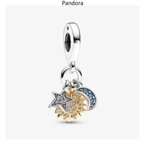 Pandora Two-tone Celestial Triple Dangle Charm